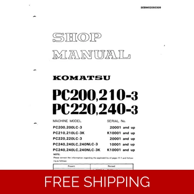 KOMATSU_PC200-3_PC210-3_PC220-3_PC240-3_HYDRAULIC_EXCAVATOR WORKSHOP